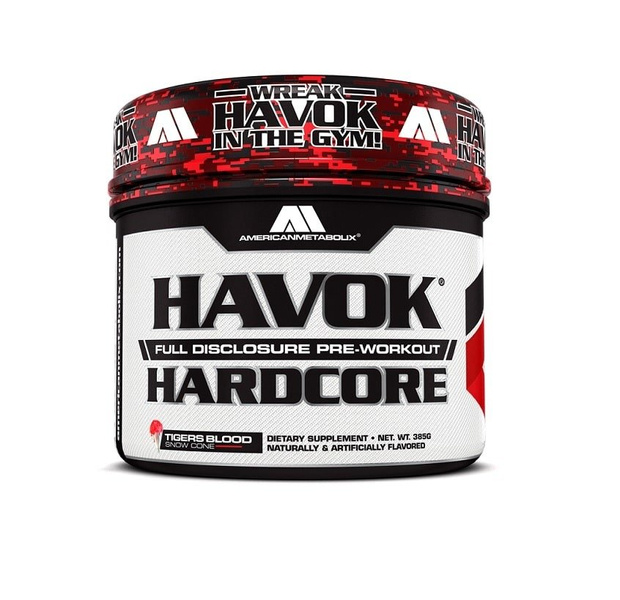 Preworkout Havok Hardcore with DMHA 400g bodyshock.pro