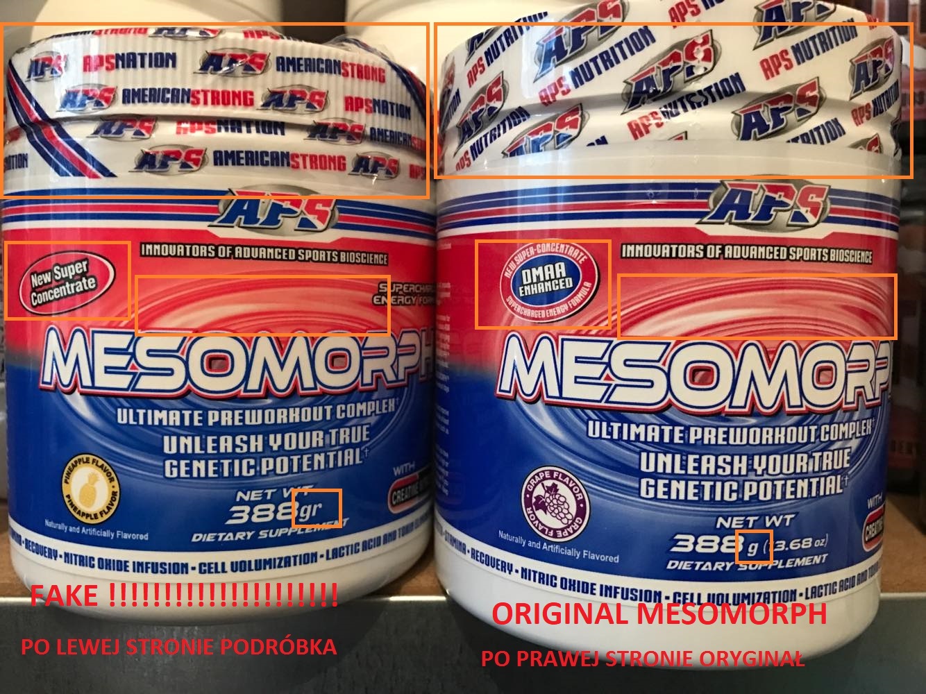 Compare Fake Original Aps Mesomorph