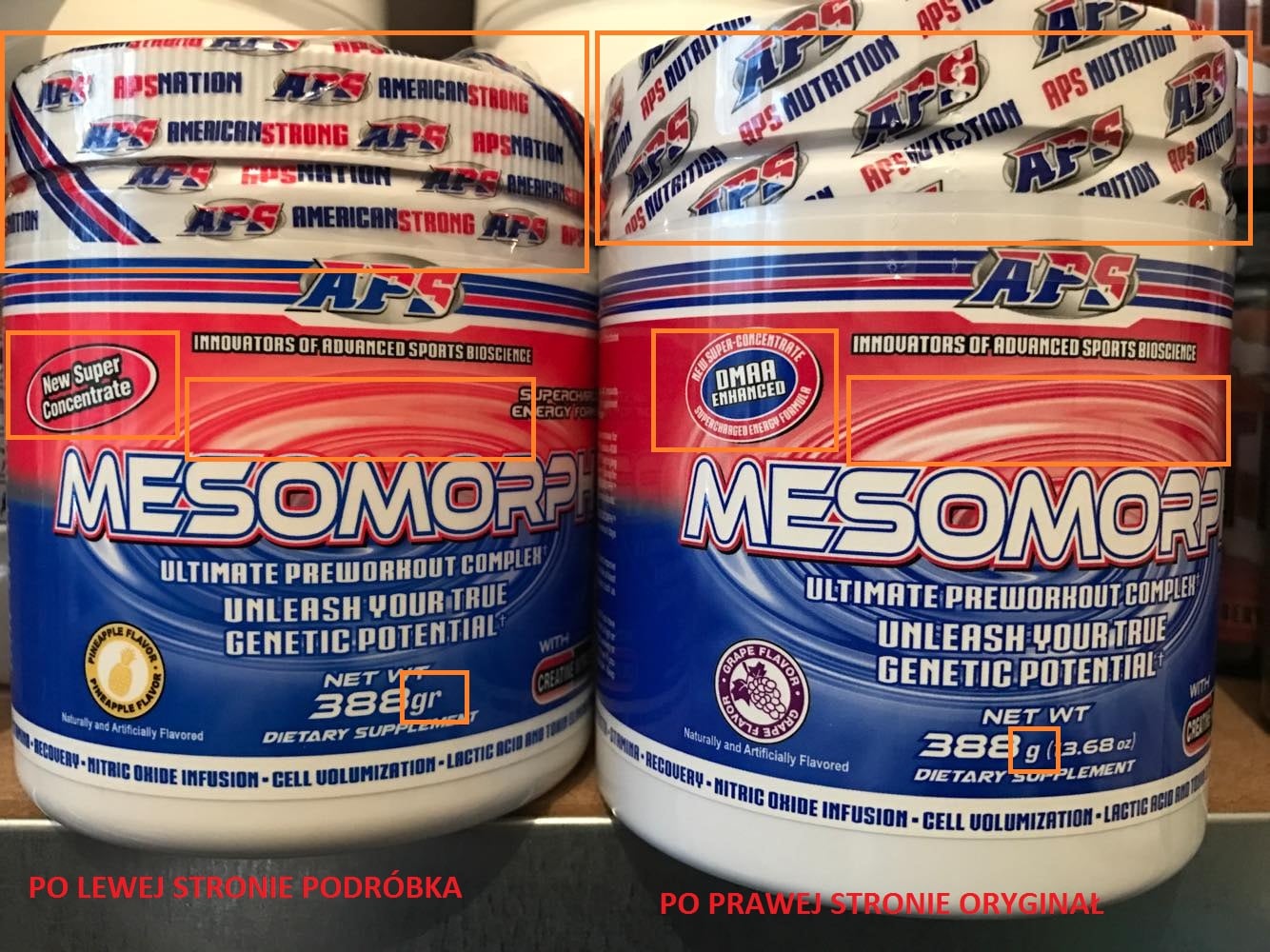 Compare Fake/Original APS Mesomorph